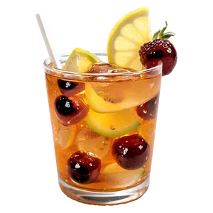 Iced Tea With Fruit Garnish Png 34 PNG Image