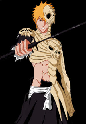 Ichigo Hollow Maskand Zanpakuto PNG image with transparent background