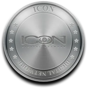 Icon Digital Network Coin PNG Image