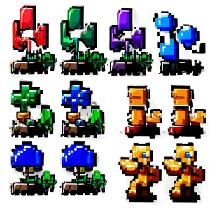 Iconic 16 Bit Game Sprites Png Wck PNG Image