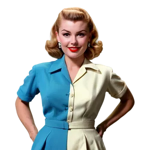 Iconic 1950s Fashion Outfits Png Mjq61 PNG Image