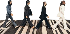 Iconic_ Abbey_ Road_ Crosswalk PNG Image