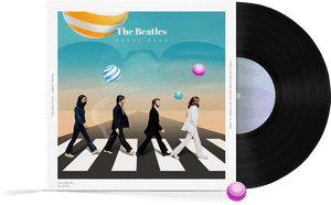 Iconic Album Crosswalk Vinyl PNG with transparent background