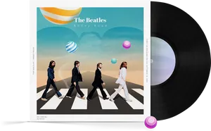 Iconic Album Crosswalk Vinyl PNG Image