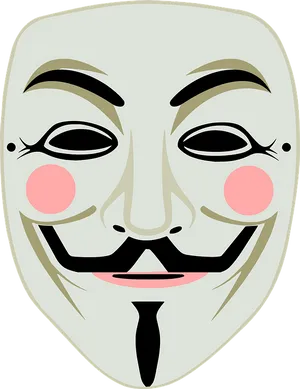 Iconic Anonymous Mask PNG Image