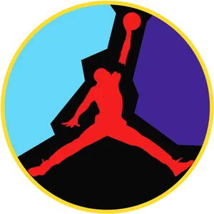 Iconic_ Basketball_ Silhouette_ Logo PNG Image