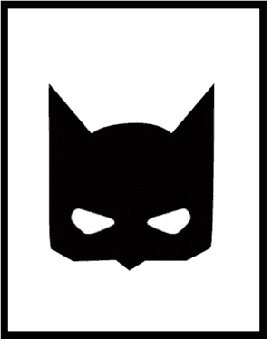 Petite Bello Wall Print 42x30cm A3 No Frame Batman - Batman Mask, HD Png Download PNG image with transparent background