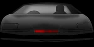 Iconic Black Carwith Red Scanner PNG with transparent background