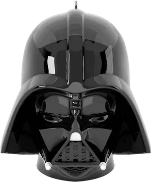 Iconic Black Helmet Profile PNG Image