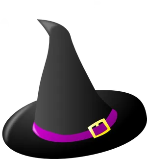 Iconic Black Witch Hat PNG Image