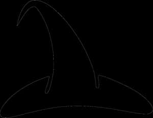 Iconic Black Witch Hat Silhouette PNG