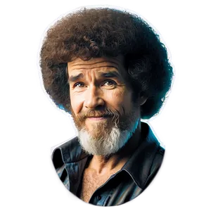 Iconic Bob Ross Hairstyle Png 8 PNG Image