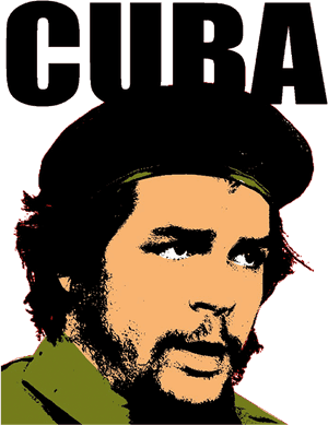 Iconic Che Guevara Poster PNG image with transparent background