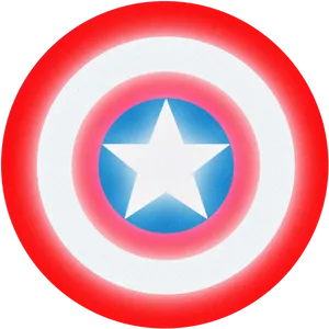 Iconic Circular Red White Blue Shield PNG Image