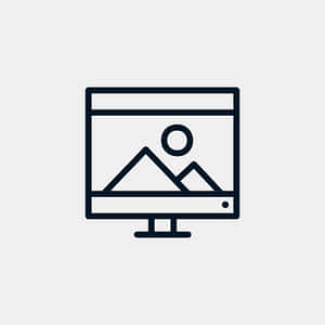 Iconic Computer Monitor Display PNG image with transparent background