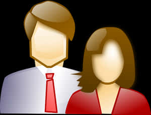 Iconic Couple Avatar PNG image with transparent background