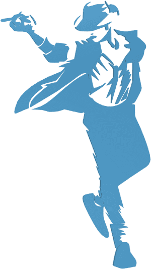 Iconic Dance Pose Silhouette PNG image with transparent background