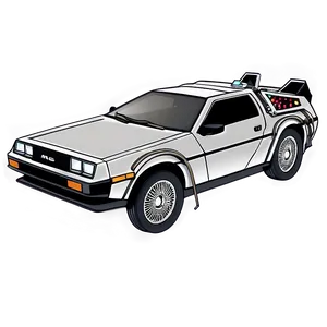 Iconic Delorean Time Machine Graphic Png 86 PNG Image