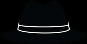 Iconic Fedora Hat Silhouette PNG image with transparent background