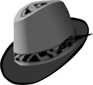 Iconic Fedora Hat3 D Render PNG image with transparent background
