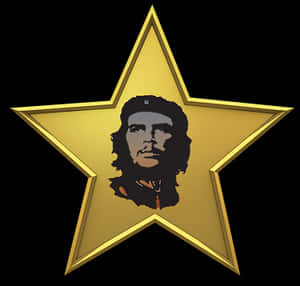 Iconic Figure Golden Star PNG with transparent background