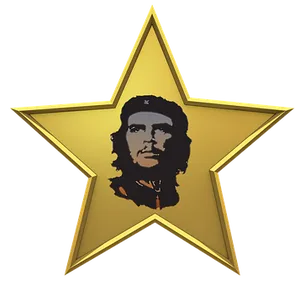 Iconic Figure Golden Star PNG Image