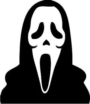 Iconic_ Ghostface_ Mask_ Vector PNG Image