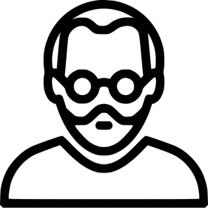 Iconic Glasses And Beard Avatar PNG Image