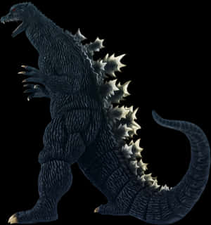 Iconic Godzilla Figure Silhouette PNG image with transparent background