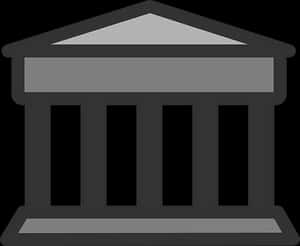 Iconic Greek Temple Silhouette PNG with transparent background