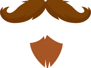 Iconic Handlebar Moustacheand Beard PNG Image