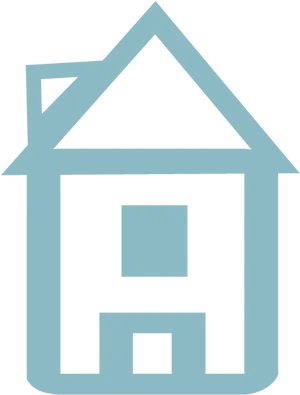 Iconic House Roof Outline PNG Image