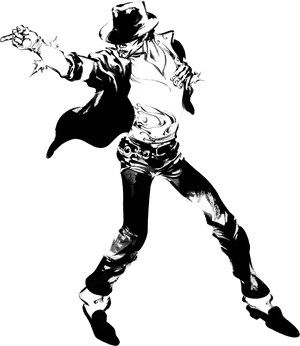 Iconic Michael Jackson Dance Pose PNG image with transparent background