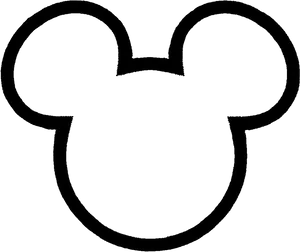 Iconic Mickey Mouse Silhouette PNG Image