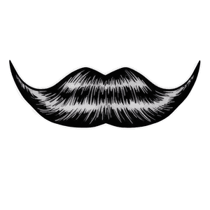 Iconic Movie Star Mustache PNG fsm52 PNG