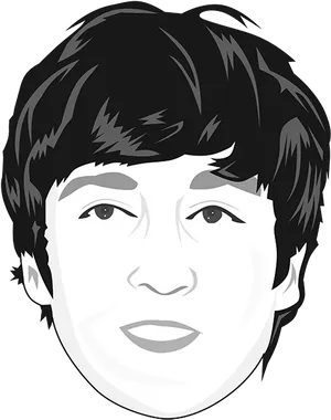 Iconic Musician Caricature PNG Image