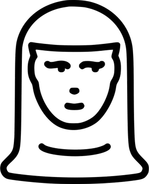 Iconic Nun Headgear Outline PNG Image