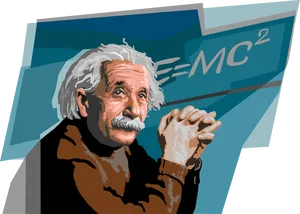 Iconic Physicist E M C2 Illustration PNG Image