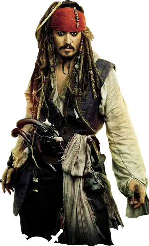 Iconic Pirate Captain Pose PNG Image