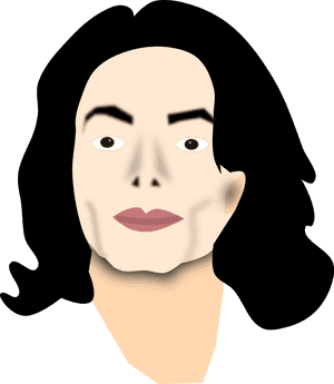 Iconic Popstar Cartoon Portrait PNG image with transparent background