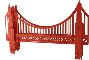 Golden Gate Bridge Pop Up Card, HD Png Download PNG image with transparent background