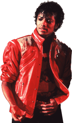 Iconic_ Red_ Jacket_ Pose PNG image with transparent background