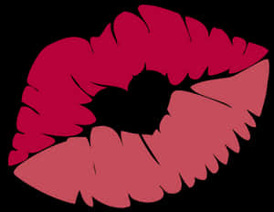 Iconic Red Lipstick Kiss PNG image with transparent background