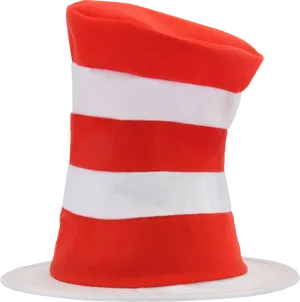 Iconic Redand White Striped Hat PNG Image