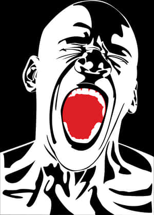 Scream Illustration PNG image with transparent background