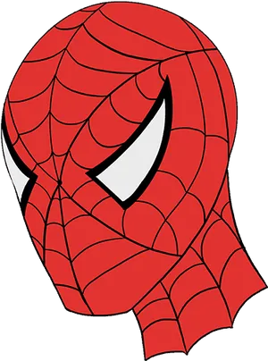 Iconic Spiderman Head Graphic PNG Image