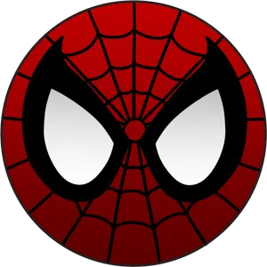 Iconic Spiderman Mask Graphic PNG Image