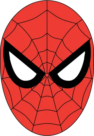 Iconic Spiderman Mask Graphic PNG Image