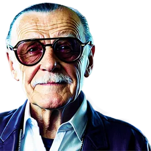 Iconic Stan Lee Portrait Png 06242024 PNG Image