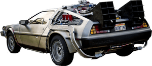 Iconic Time Travel Vehicle PNG image with transparent background